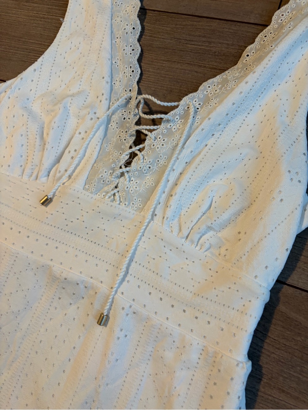 Dex White Crochet Maxi Dress - Picture 4 of 8